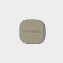 Load image into Gallery viewer, Square compact with 'Tenth Muse' branding on a light gray background
