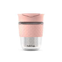 Load image into Gallery viewer, 12oz Tea Infuser Glass Travel Mug by SoleCup
