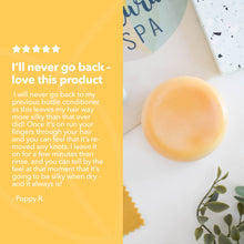 Load image into Gallery viewer, Product with a five-star rating and customer review on a yellow background
