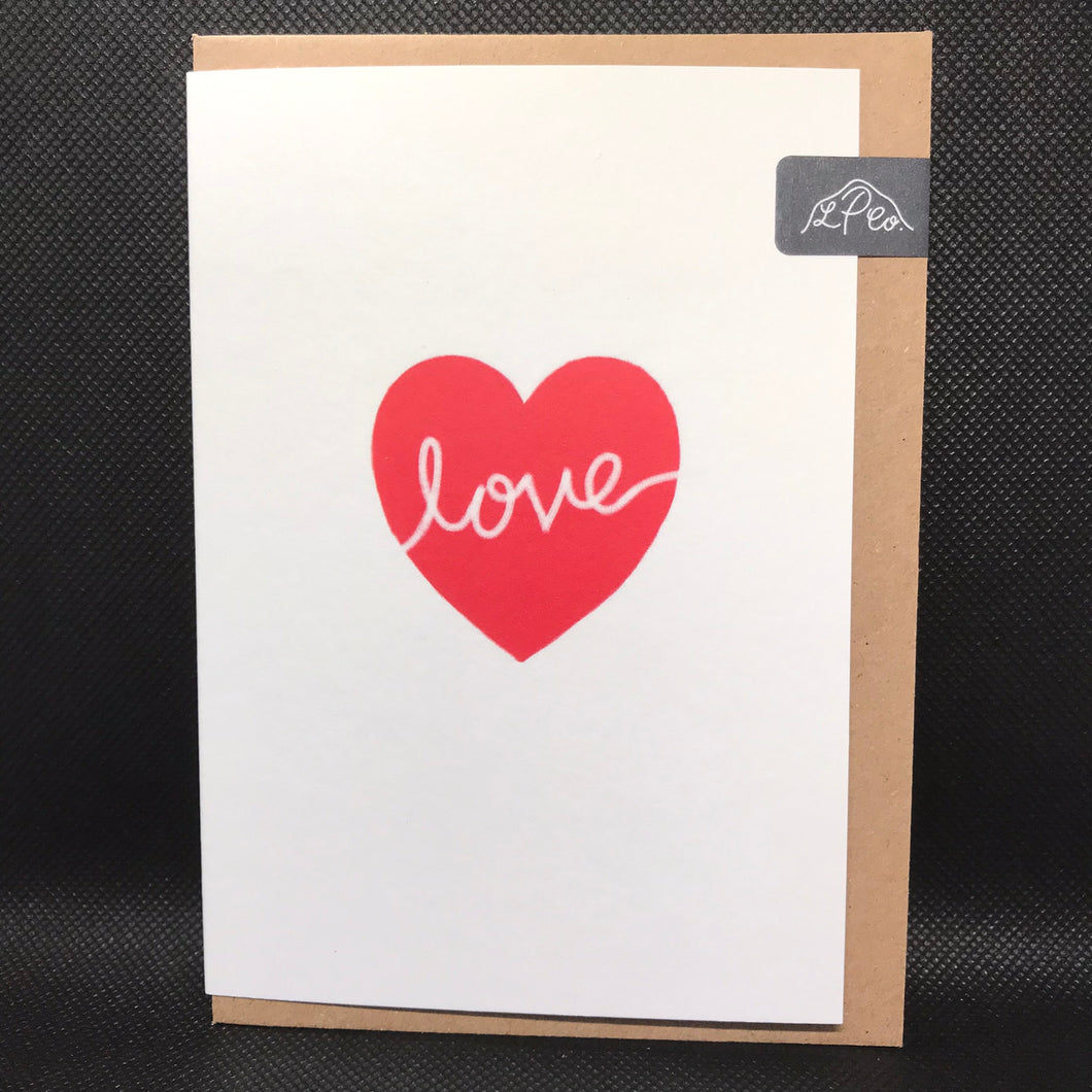 Lomond Paper Co. Valentines Love Heart Card