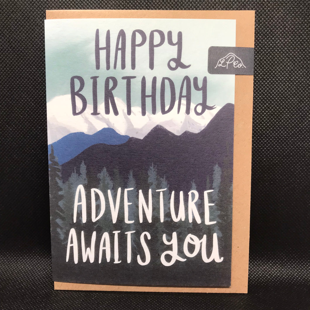 Lomond Paper Co. Happy Birthday - Adventure Awaits You